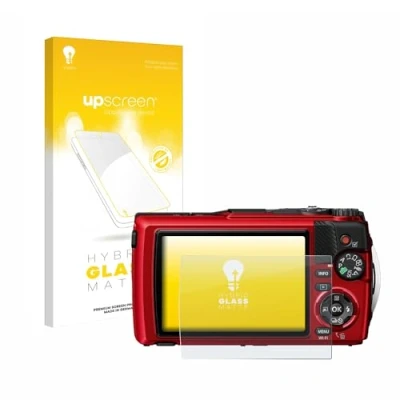 Abbildung von upscreen Entspiegelungs Schutzglas für Olympus OM System Tough TG 7 Schutzfolie Matt, Glas Folie [mattierend, 9H Panzerschutz, Anti Fingerprint]