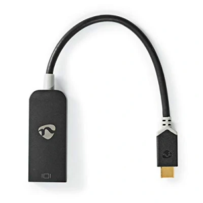 Abbildung von NEDIS USB C auf DisplayPort Adapter mit DP Alt Mode (4K 60 Hz) / schwarz 0,15 Meter