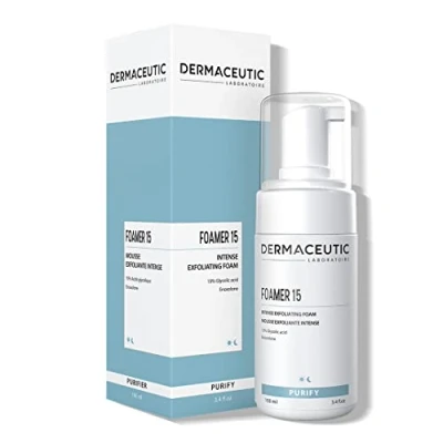 Abbildung von Foamer 15 Reinigender Gesichtsschaum 15% Glykolsäure AHA Angereichert mit Enoxolon Peeling gegen Unreinheiten Vegan, Ohne Duftstoffe &amp; Silikon 100 ml Dermaceutic