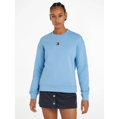 Abbildung von Tommy Jeans BXY Badge CREW EXT Sweatshirt, Damen, Größe: 42, Westside blue