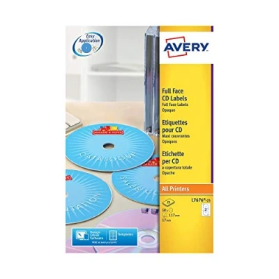 Abbildung von Avery CD /DVD Etiketten (für Laserdrucker)