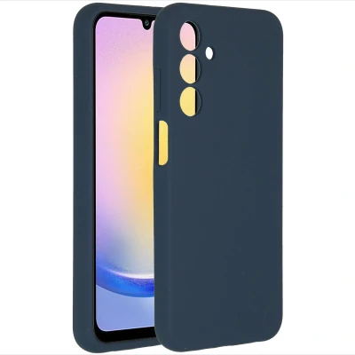 Abbildung von Samsung Galaxy A25 Hülle Silikon Accezz Soft Case/Backcover Handyhülle Dunkelblau
