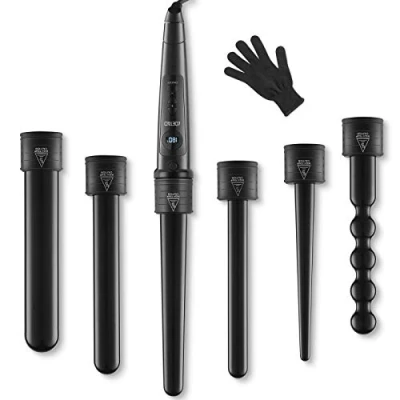 Abbildung von LOETAD Lockenstab Set 6 in 1 Curling Iron Multifunktions Austauschbare Keramikbeschichtung Lockenwickler mit LED Anzeige