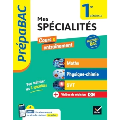 Abbildung von Prépabac Mes spécialités Maths, Physique chimie, SVT 1re générale 2024 2025: tout en un (programme de Première)