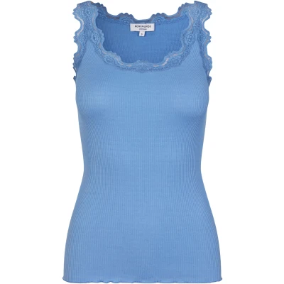 Abbildung von rosemunde Tanktop Babette Silk Top wunderschöner Vintage Spitzenbesatz an Ausschnitt und Trägern
