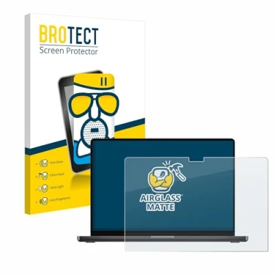 Abbildung von BROTECT Entspiegelungs Schutzglas für Apple MacBook Pro 16&quot; 2023 M3 Schutz Folie Panzerfolie Glas Matt [Extrem Kratzfest 9H, Anti Reflex]