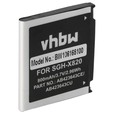 Abbildung von vhbw 1x Akku kompatibel mit Samsung SGH U600, E840, X820, U100, D830 Handy Smartphone Telefon (800 mAh, 3,7 V, Li Ion)