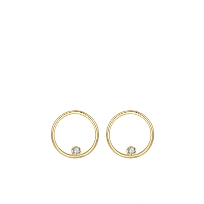 Abbildung von Elli Ohrringe Damen Kreis mit Kristalle in 925 Sterling Silber vergoldet