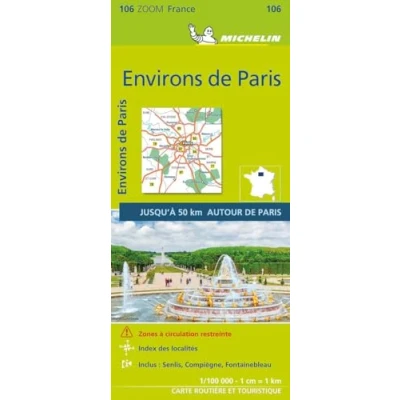 Abbildung von Michelin Paris und Umgebung: Straßen Tourismuskarte 1:100.000; Auflage 2021 (MICHELIN Zoomkarten)