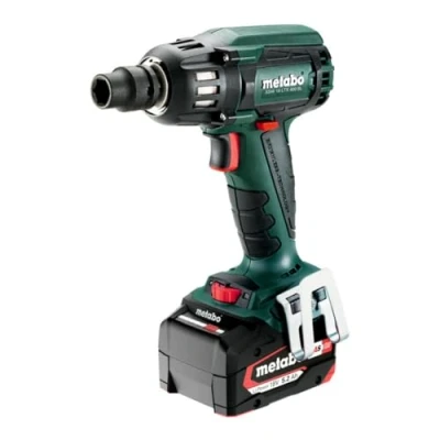 Abbildung von Metabo Akku Schlagschrauber SSW 18 LTX 400 BL (602205650) 18V 2x Li Ion; Ladegerät ASC 55; metaBOX 145, Art des Akkupacks: Ion , Akkuspannung: V, Akkukapazität: 2 x 5.2 Ah