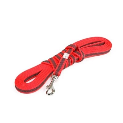Abbildung von IDC Color &amp; Gray gumierte Leine, 14 mm x 5 m ohne Schlaufe, Rot Grau