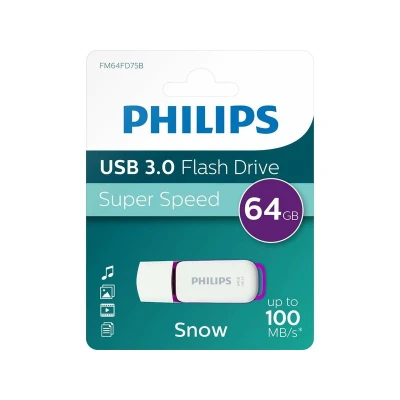 Abbildung von Philips FM64FD75B/00 USB Stick (USB 3.0, Lesegeschwindigkeit 100,00 MB/s, Snow Edition Magic Purple®, 64GB, USB3.0, LED, 1er Pack)