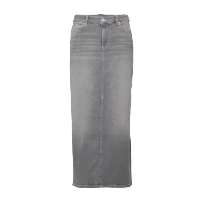Abbildung von comma casual identity Garment DYE Alinienrock, Damen, Größe: 34, Grau