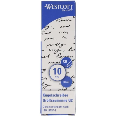 Abbildung von WESTCOTT Kugelschreiberminen 10 St. 0.7 mm Blau