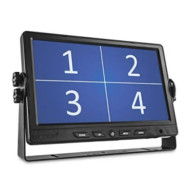 Abbildung von Carmedien 9&quot; Quad Monitor CM NMR9Q4 4 Fach Split Screen Video Display LCD LED TFT Bildschirm 12V 24 Volt Auto