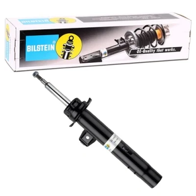 Abbildung von BILSTEIN B4 OE Replacement 22 145277 Stoßdämpfer Vorderachse links Gasdruck Zweirohr Federbein unten Platte, oben Stift BMW: 3 Cabrio, Limousine