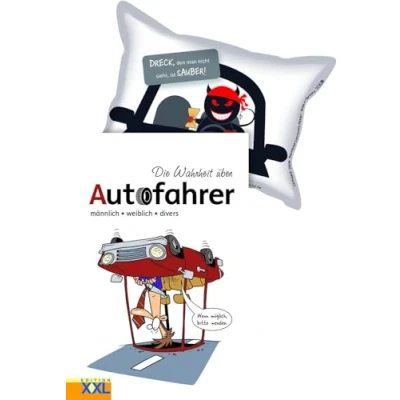 Abbildung von Die Wahrheit über Autofahrer (Buch) mit Scheibenschwamm: männlich weiblich divers