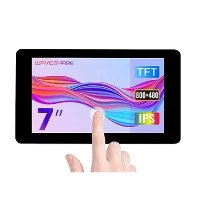 Abbildung von Waveshare 7 Zoll Bildschirm Capacitive Touch Display Compatible with Raspberry Pi 5 4B 3B+/3B/3A+ CM3/3+/4 and VisionFive2 Core3566, 800x480 Resolution DSI Interface