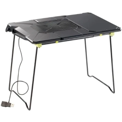 Abbildung von General Office Notebook Ständer: Ausziehbarer Notebooktisch mit Lüfter, 38 49 cm breit (Notebook Kühler, Laptoptisch Laptop Halterung)