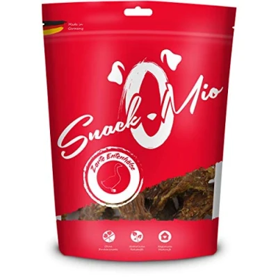 Abbildung von SnackOMio Premium Hundesnack zarte Entenhälse, getreidefrei, 1er Pack (1 x 500g)
