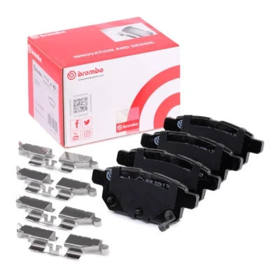 Abbildung von BREMBO P 79 029 Bremsbelagsatz mit akustischer Verschleißwarnung Anti Quietsch Blech Zubehör SUZUKI: Baleno II Schrägheck, SX4 S Cross