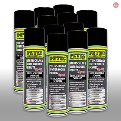 Abbildung von Petec_bundle 12x PETEC STEINSCHLAG und UNTERBODENSCHUTZ KAUTSCHUKBASIS SCHWARZ 500 ML 73250