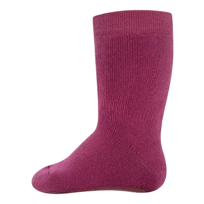 Abbildung von EWERS Stoppersocken SoftStep Uni, Socken mit Anti Rutsch Sohle für Jungen und Mädchen, 1 Paar rutschfeste Kindersocken Gummisohle, Marone (Lila), Größe 27 28