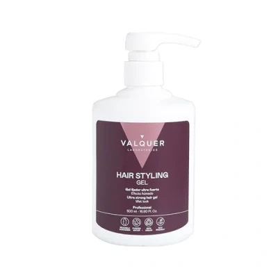 Abbildung von Valquer Profesional Ultrastarkes Haarfixiergel. Haargel. Vegan und sulfatfrei. vegan. Haargummi. Haarfixierung. Frisur definieren 500 ml