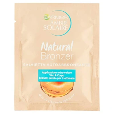 Abbildung von Garnier Natural Bronzer Selbstbräunungstuch, Aprikosenöl, pflegend, 5,6 ml