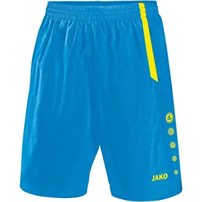Abbildung von Jako Herren Fußballsporthosen Sporthose Turin, blau/neongelb, XL, 4462