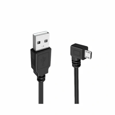 Abbildung von Aukson G13 USB 2.0 Anschlusskabel, 1m, A Stecker auf Micro B Stecker, 90 Grad abgewinkelter Adapter, Rechtsabgewinkelt, Ideal für Handy, Digitalkamera...