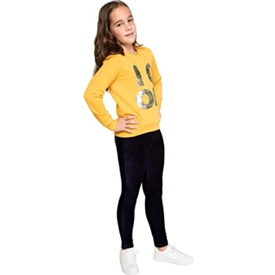 Abbildung von DeFacto Leggings für Mädchen Sport Tights Sporthose Navy,8/9 Y