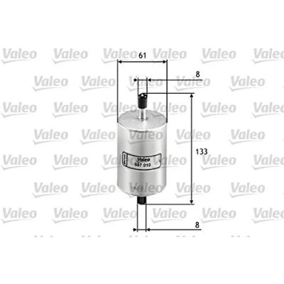 Abbildung von VALEO 587010 Kraftstofffilter Leitungsfilter 8 RENAULT: TWINGO 1, MEGANE 1 Kasten, HYUNDAI: Santa Fe I, Trajet, KIA: Magentis II