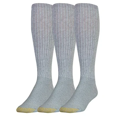 Abbildung von Gold Toe Herren Ultra Tec Performance Over The Wadensocken, mehrere Socken, Grey Heather (3 Paar), Large (3er Pack)