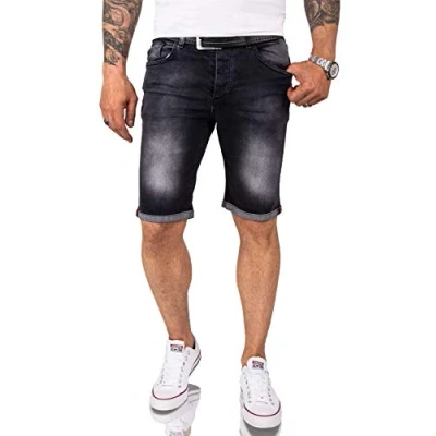 Abbildung von Rock Creek Herren Shorts Jeansshorts Denim Short Kurze Hose Herrenshorts Jeans Sommer Stretch Bermuda RC 2214 Dunkelgrau W30