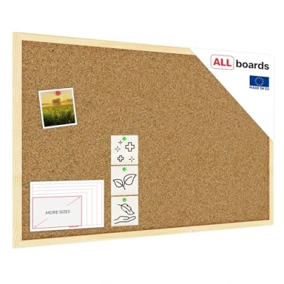 Abbildung von ALLboards Memoboard Pinnwand mit Holz Rahmen Korktafel Korkwand