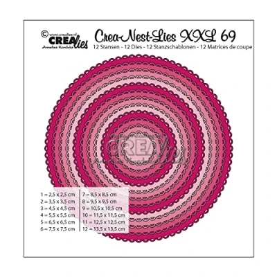 Abbildung von Crealies Crea Nest Lies XXL Stanzschablone no.69 Kreise