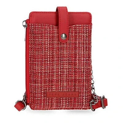 Abbildung von Pepe Jeans Oana Rot Mobile Umhängetasche 9,5x16,5 cm Polyester mit Kunstlederdetails