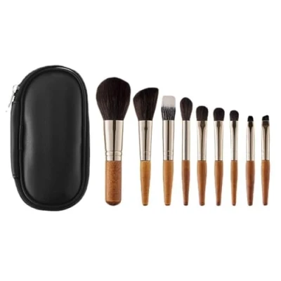 Abbildung von XFSRG 9 Stück Pinselset Make up Pinsel Set Schminkpinsel Kit Weich Tragbar Reisegröße Kosmetiktasche Kosmetikpinsel für Reisen