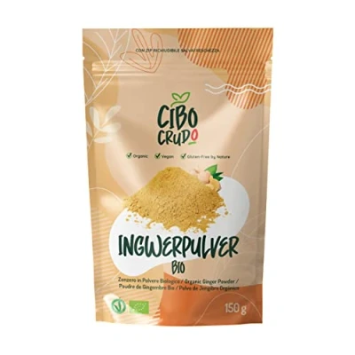 Abbildung von Ingwerpulver Bio und Roh Gemahlen 150g. Ingwer Pulver Getrocknete für Ingwertee Asiatischen Gerichten. Grounded Ginger Powder.