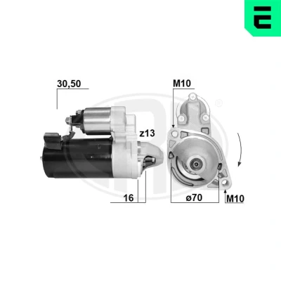 Abbildung von ERA 220868A Anlasser 12 2,5 13 MERCEDES BENZ: E Klasse Limousine, T modell, Sprinter 3.5 Kastenwagen