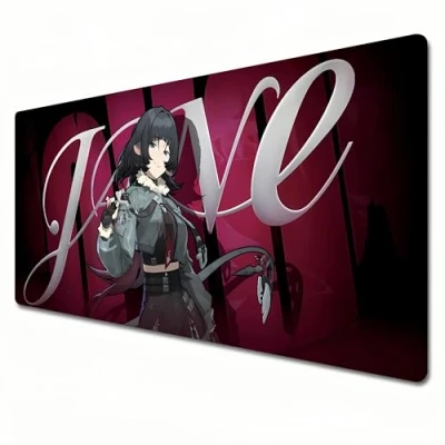 Abbildung von Odrys Zenless Zone Zero Mauspad, XXL, großes Anime Gaming 900 x 400 cm, geeignet für Büro und Studium, mit genähtem Rand (Jane Doe) (XXL)