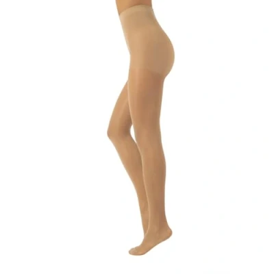 Abbildung von CALZITALY Stützstrumpfhose mit starker Kompression 10 mm/Hg, Feine Kompressionsstrumpfhosen Damen, S, M, L, XL, XXL, 3XL, 4XL, 70 DEN, Made in Italy (3XL, Beige)