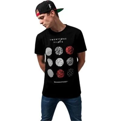 Abbildung von Mister Tee Twenty ONE Pilots Tshirt print, Herren, Größe: Large, Black