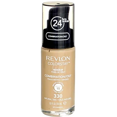 Abbildung von Revlon Colorstay Liquid Foundation Makeup für Mischhautfettige Haut LSF 15 Longwear Mittlere vollständige Deckung mit mattem Finish Nude 200 30 ml (1er Pack)