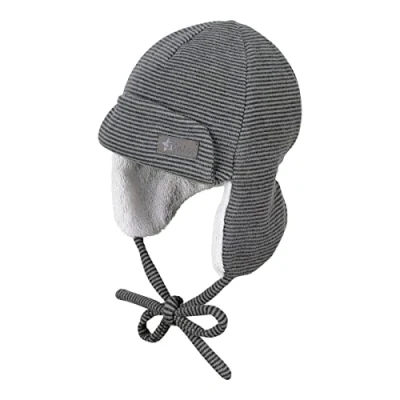 Abbildung von Sterntaler Baby Jungen Fliegermütze Streifen Mütze, Marine, 47