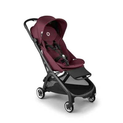 Abbildung von Bugaboo Butterfly ultrakompakter Reise Kinderwagen, klein &amp; leicht, einhändig faltbar und einfach zu lenken, ergonomischer City Kinderwagen für Babys ab 6 Monaten, mit viel Stauraum, Dark Cherry