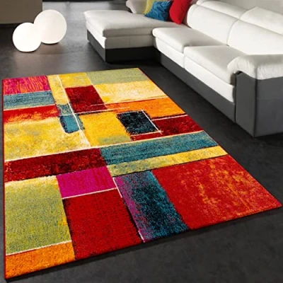 Abbildung von Paco Home Teppich &quot;Canvas 783&quot;, rechteckig, Kurzflor, modernes Patchwork Design