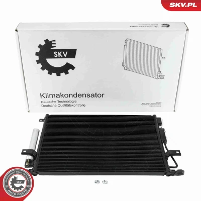 Abbildung von ESEN SKV 86SKV276 Klimakondensator mit Trockner Aluminium 621mm CHRYSLER: 300C Touring, Limousine, LANCIA: Thema Limousine
