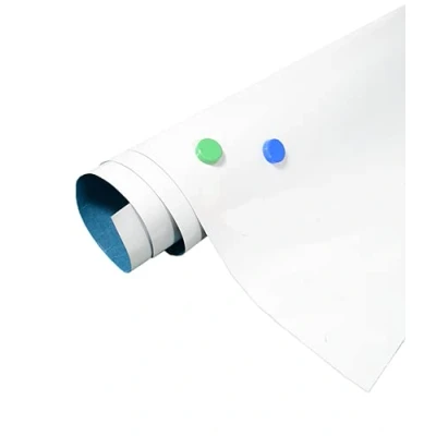 Abbildung von TUKA i AKUT Eisenfolie Beschreibbar Selbstklebend Whiteboard Folie, Nass Abwischbar, Premium Kleber, Ferrofolie Haftgrund, 90 x 60cm, Weiß, TKD9020 white 90cm